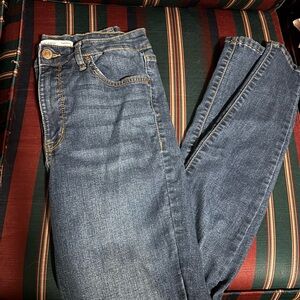 Nine West Dark Blue Denim Jeans with Contrast Stitching